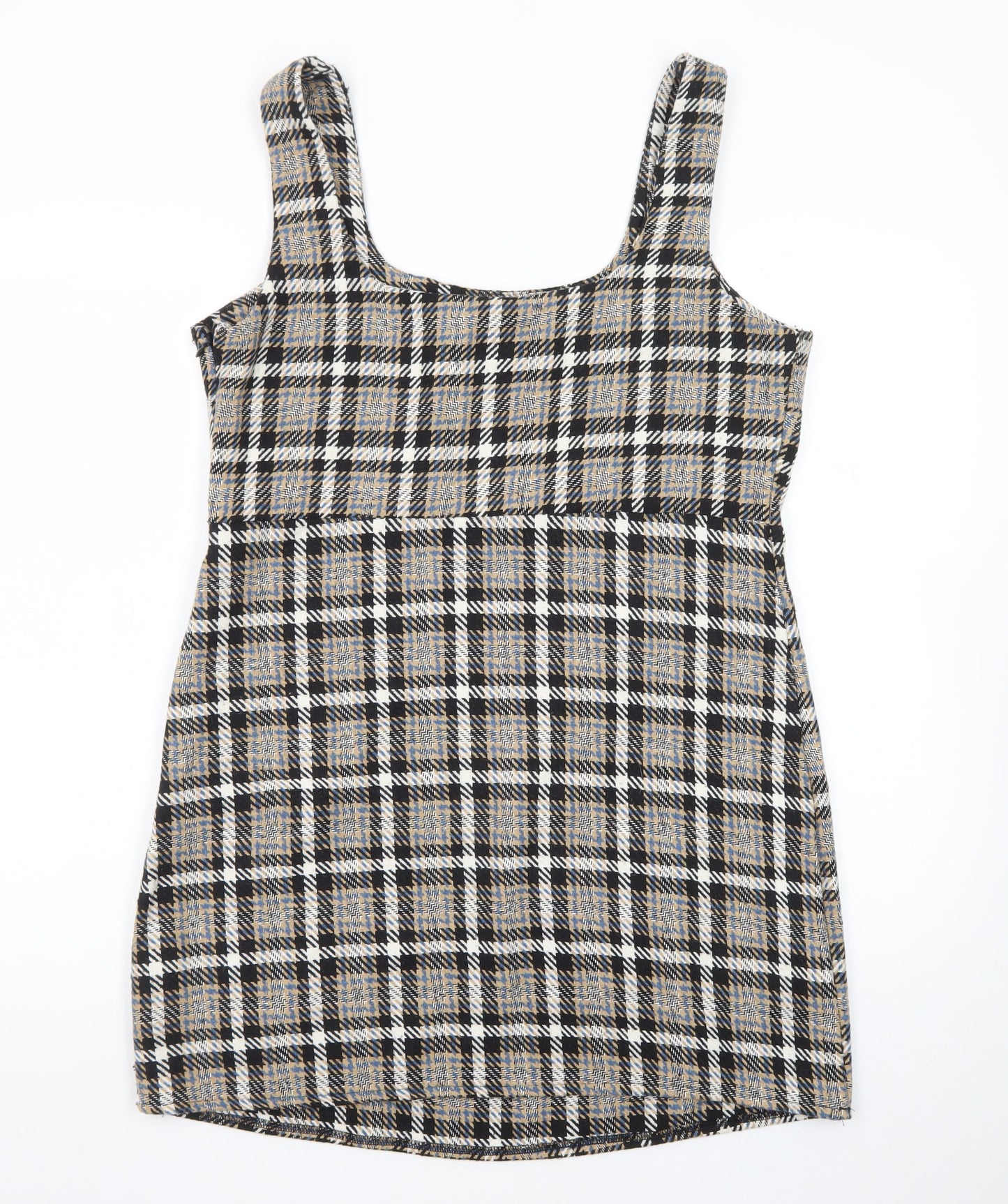 New Look Women's Multicoloured Check Pinafore Dress Size 14