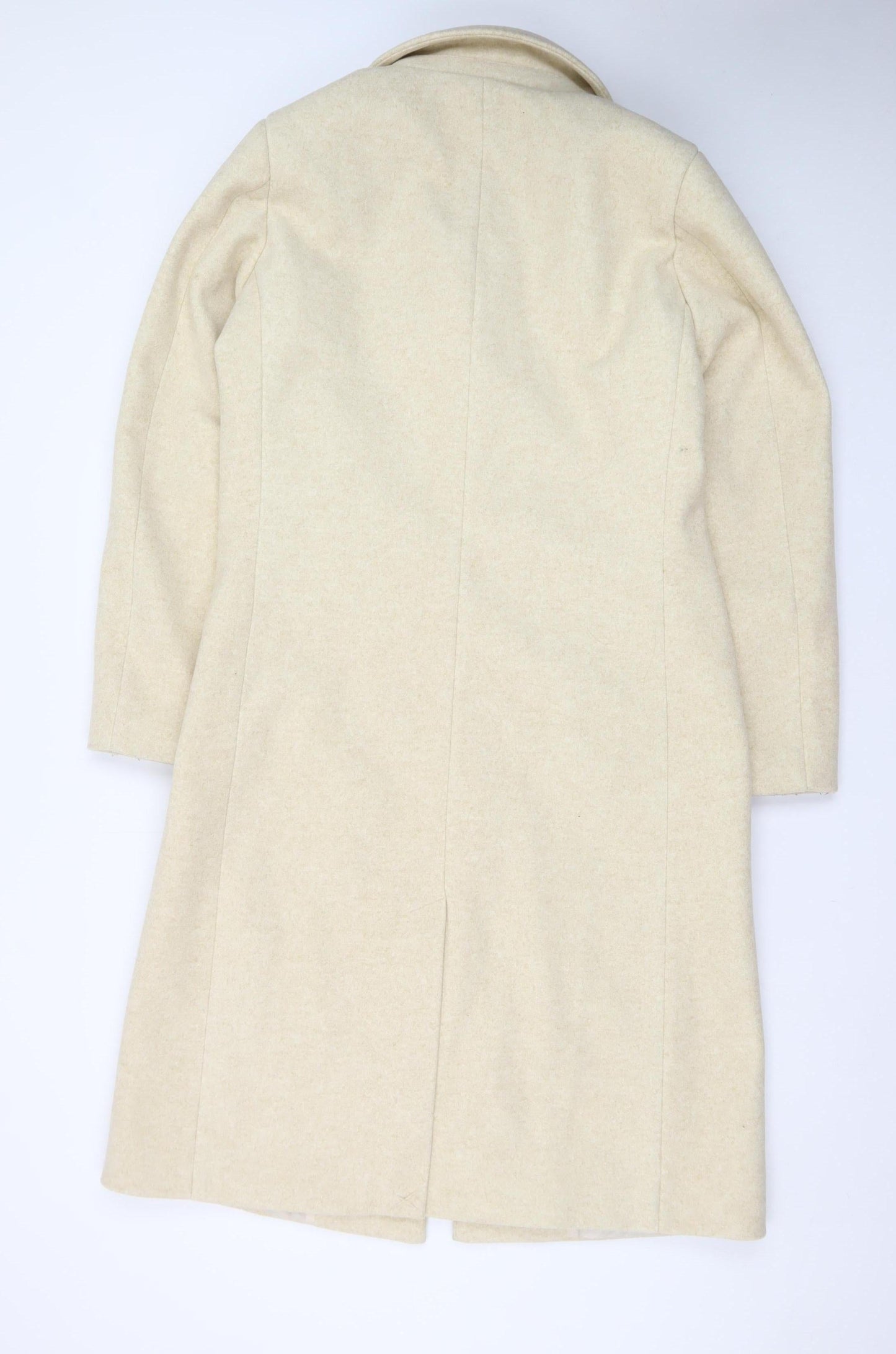 In The Style Women’s Beige Wool Blend Long Overcoat UK 12
