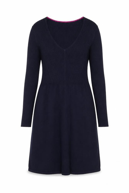 Joules Women's Black Wool Knit Fit & Flare Dress Size 10