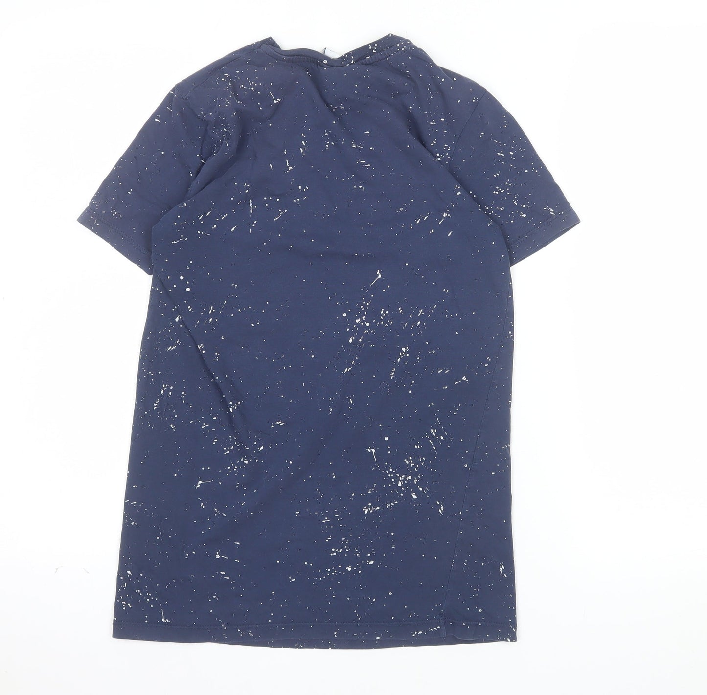 Hype Men's Blue XS Graphic Print Crew Neck Cotton T-Shirt