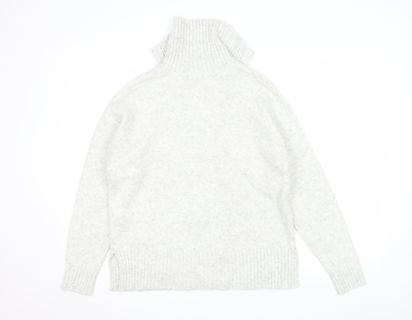 New Look Women's Ivory 1/2 Zip High Neck Knit Jumper Size S