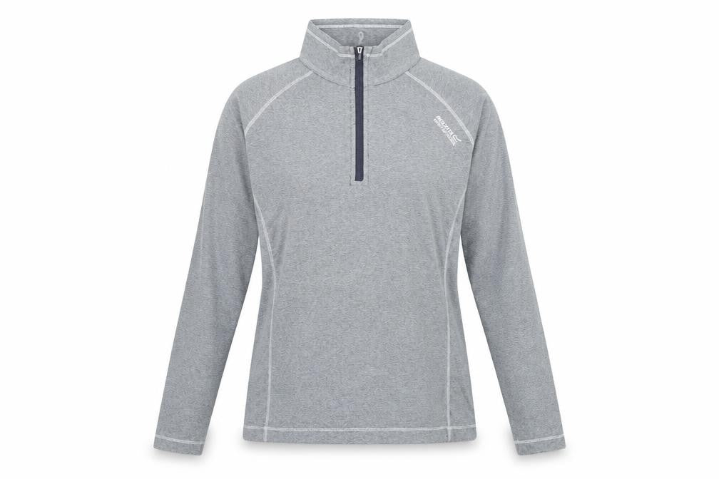 Regatta Women's Grey Half Zip Lightweight Pullover Sweatshirt UK 12