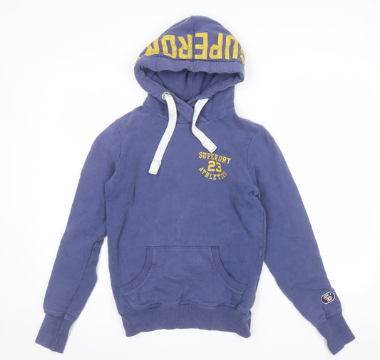 Superdry Men's Blue Athletic Pullover Hoodie XS