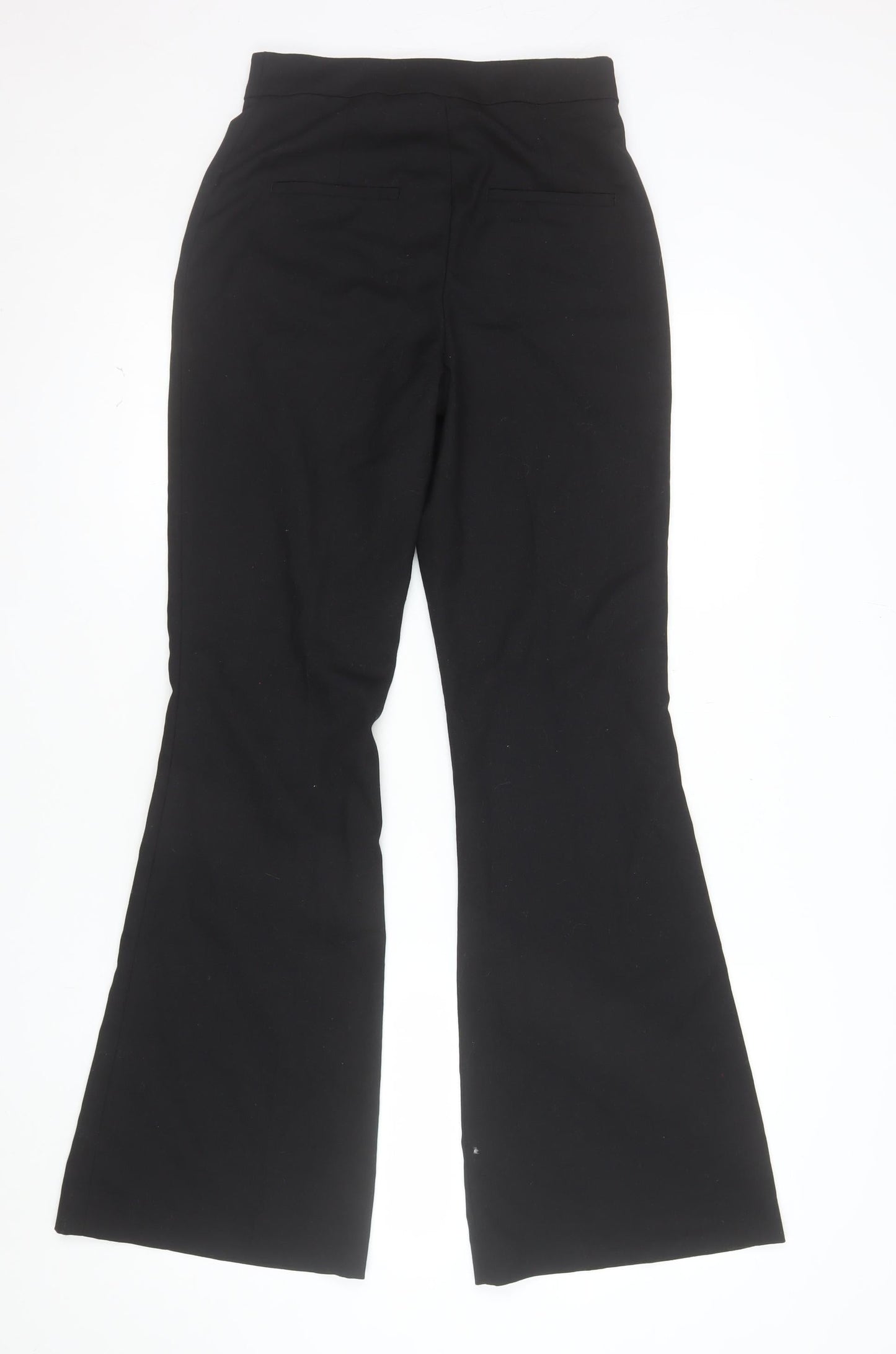 H&M Womens Black Flared Dress Pants Size 8 Slim Fit