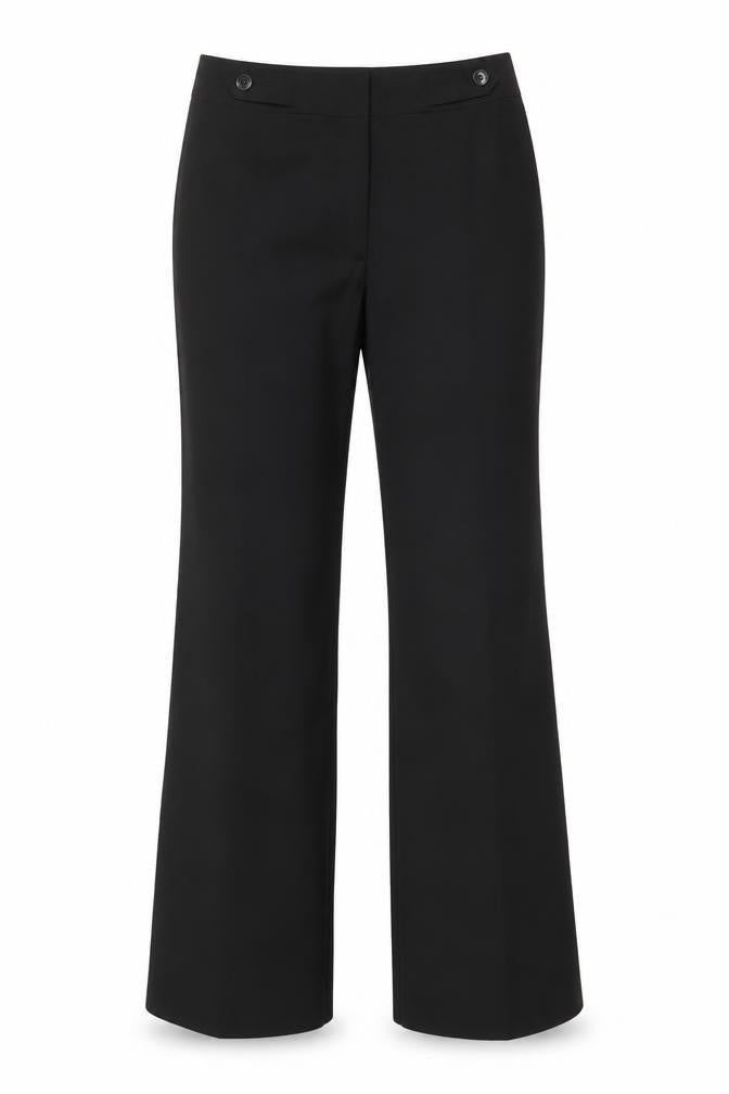 Front view of Dorothy Perkins Women’s Black, size UK 8, Straight Dress Pants Work Trousers