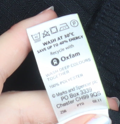 Marks and Spencer Women Black Size 18 Short Straight Leg Trousers