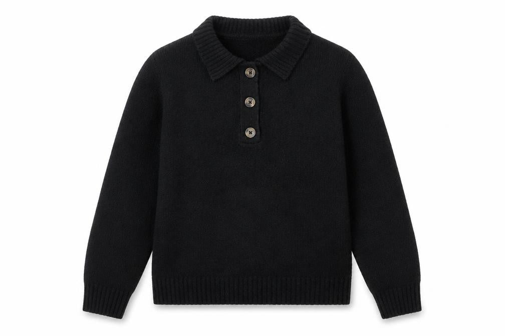 Threadbare Women’s Black Collared Henley Jumper Size 16