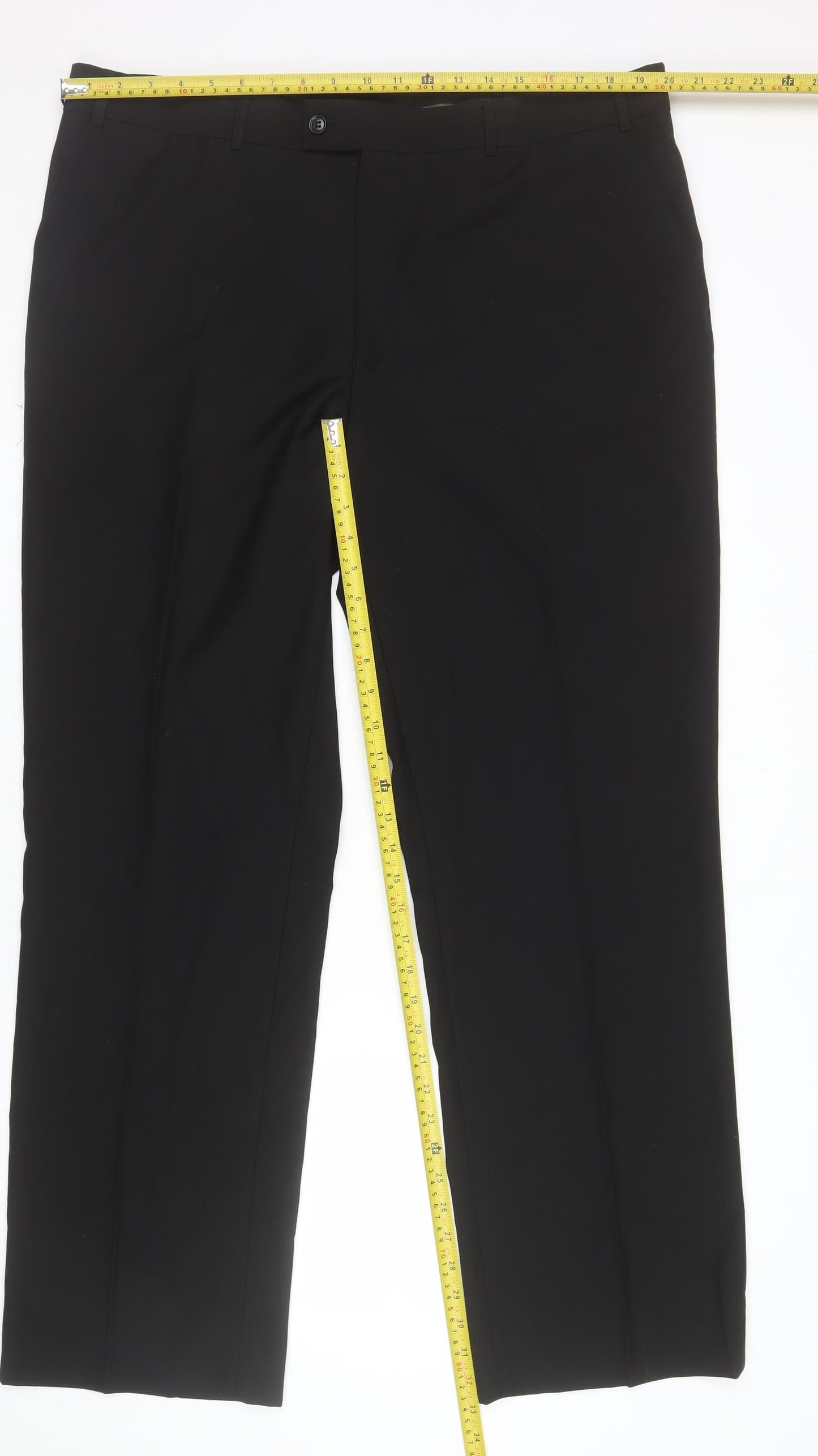 Burton Men's Black 40R Regular Fit Dress Trousers
