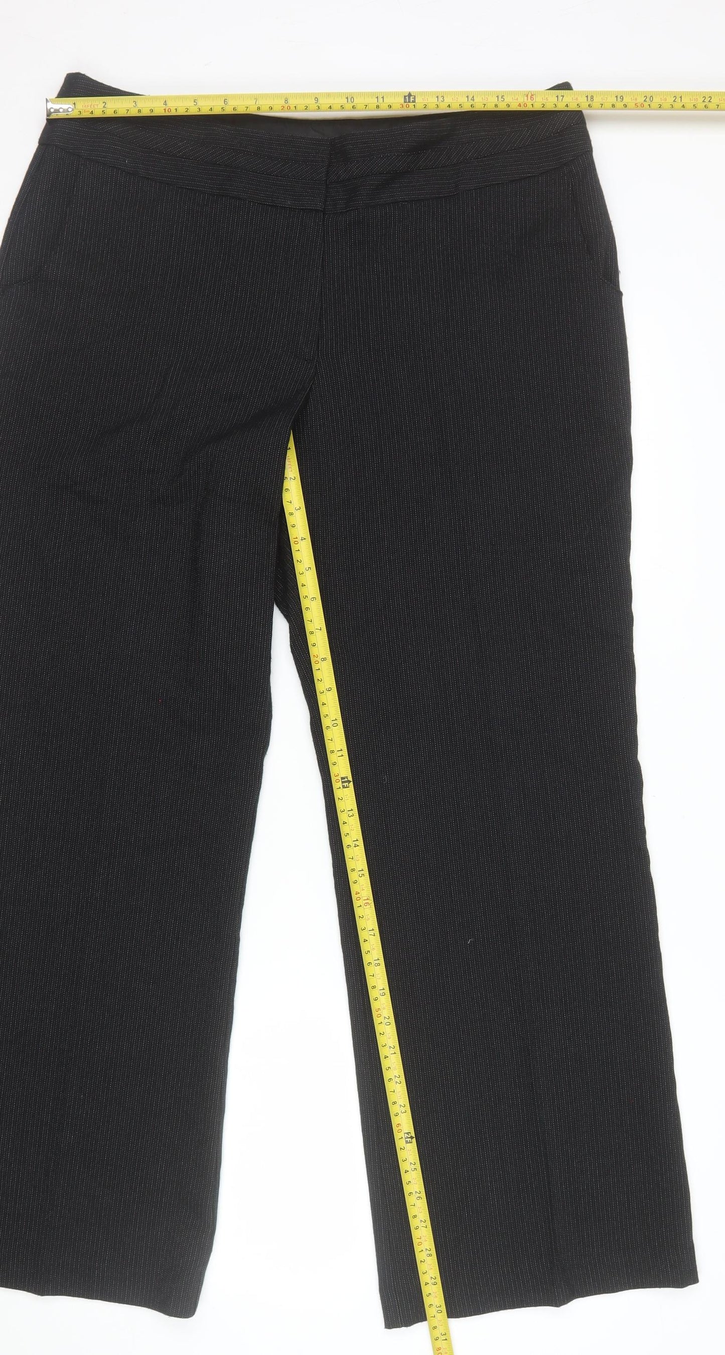 Marks and Spencer Women’s Black Size 16 Stretch Knit Trousers