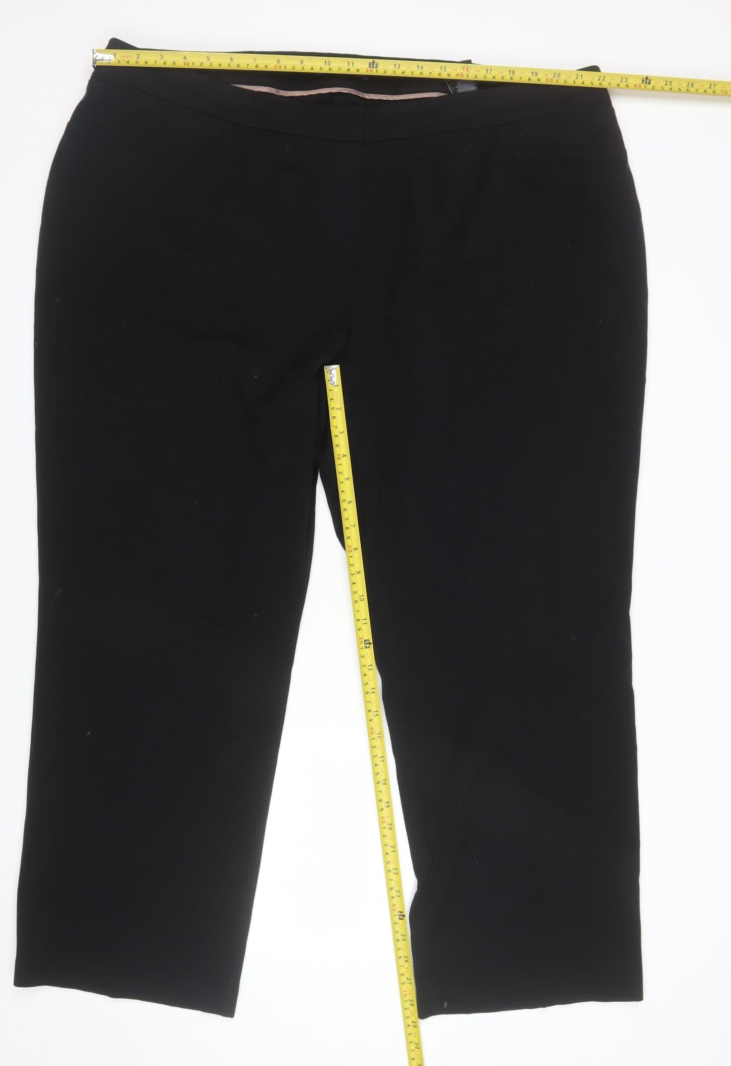 Marks and Spencer Women’s Black Stretch Trousers Size 24 Regular Fit