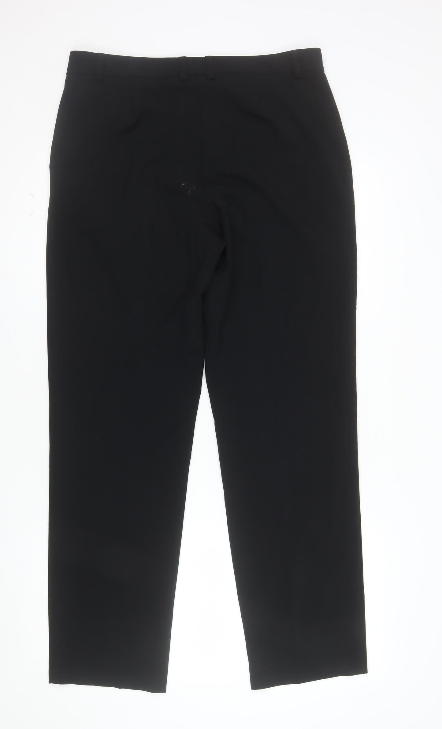 Marks and Spencer Women's Black Size 12 Straight Leg Dress Pants