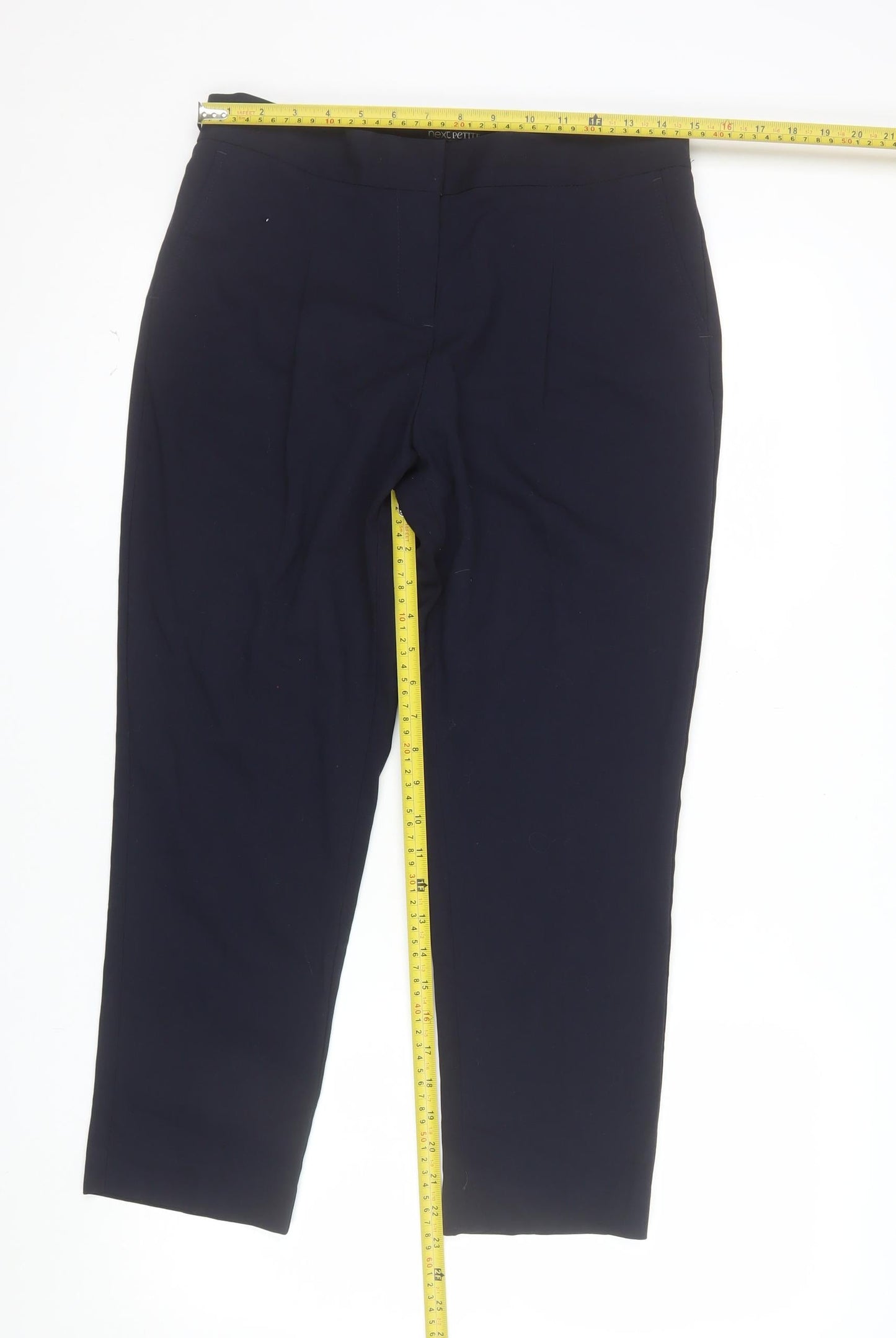 Next Petite Women's Navy Blue Size 12 Straight Leg Trousers