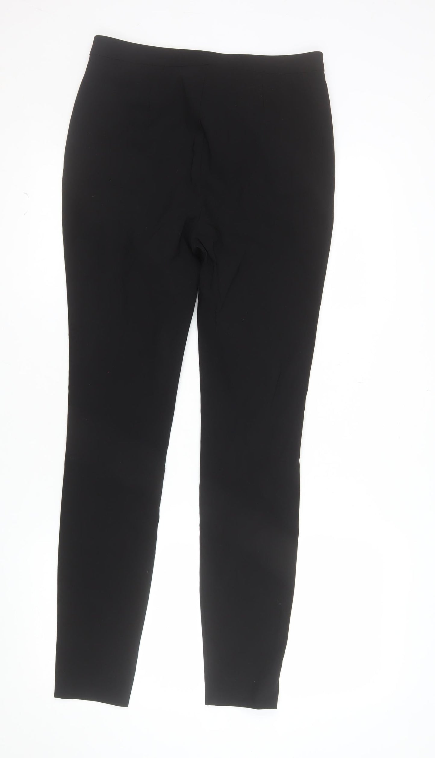 New Look Womens Black Size 10 Skinny Trousers with Gold Zip Accents