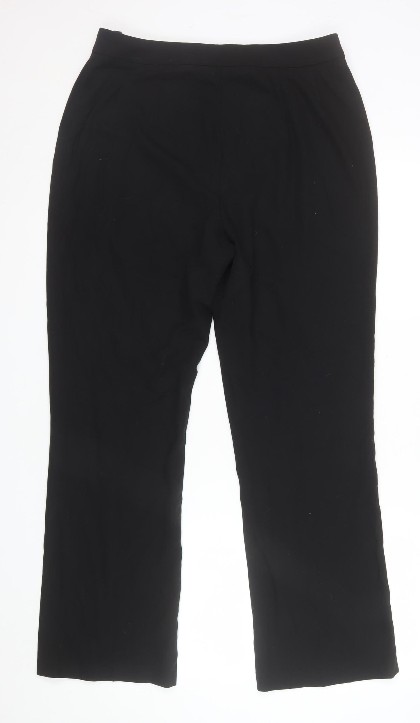 Marks and Spencer Women’s Black Size 16 Straight Leg Stretch Trousers