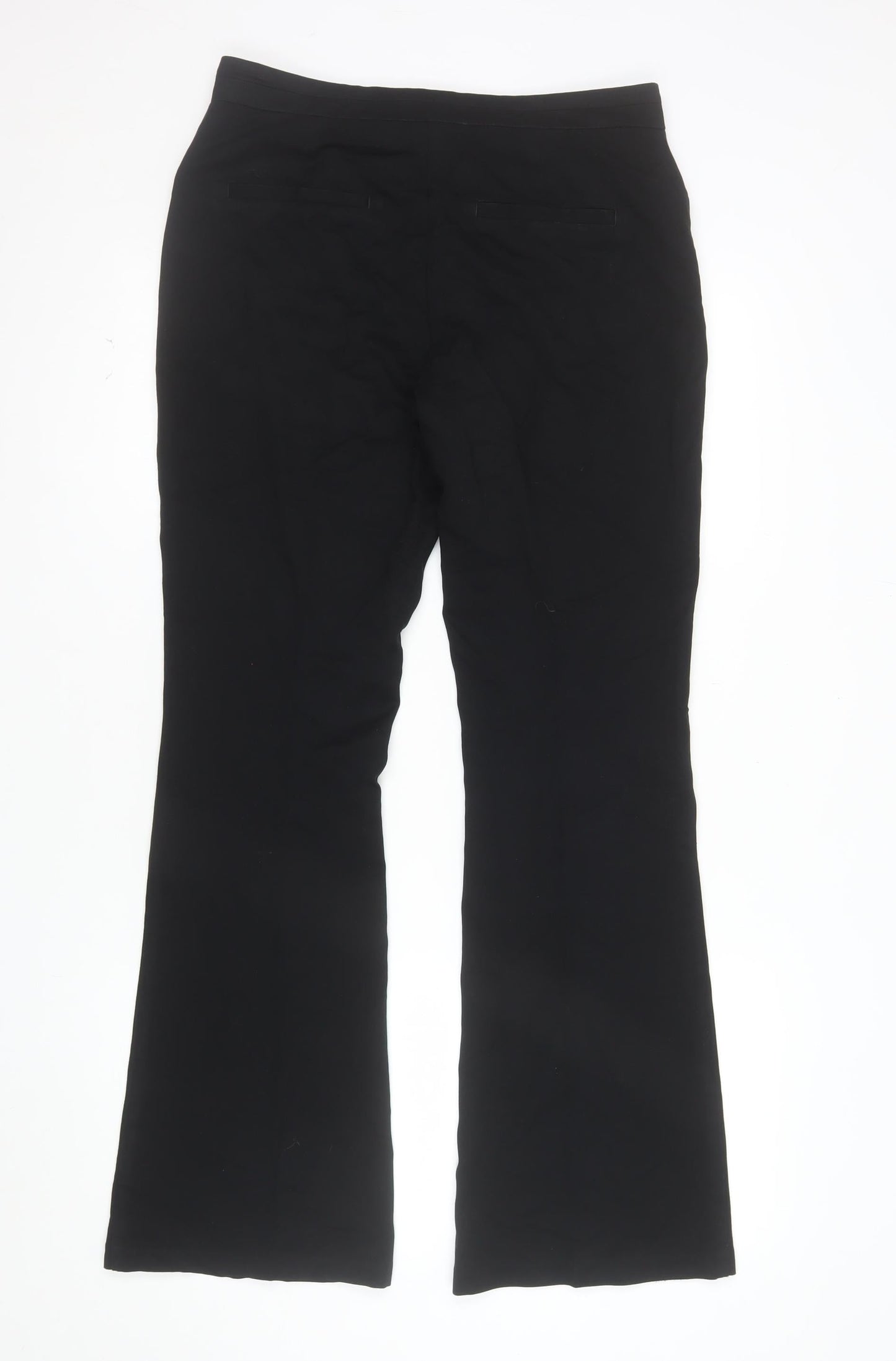 Marks and Spencer Women’s Black Regular Fit Straight Leg Trousers Size 10