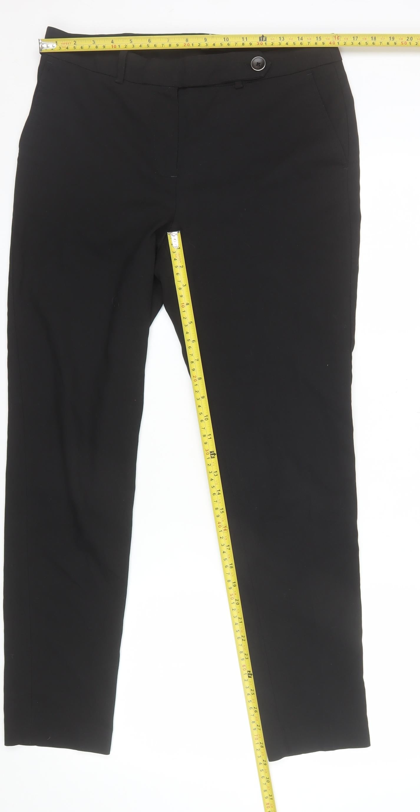 Next Women's Black Slim Fit Tailored Dress Pants Size 10L