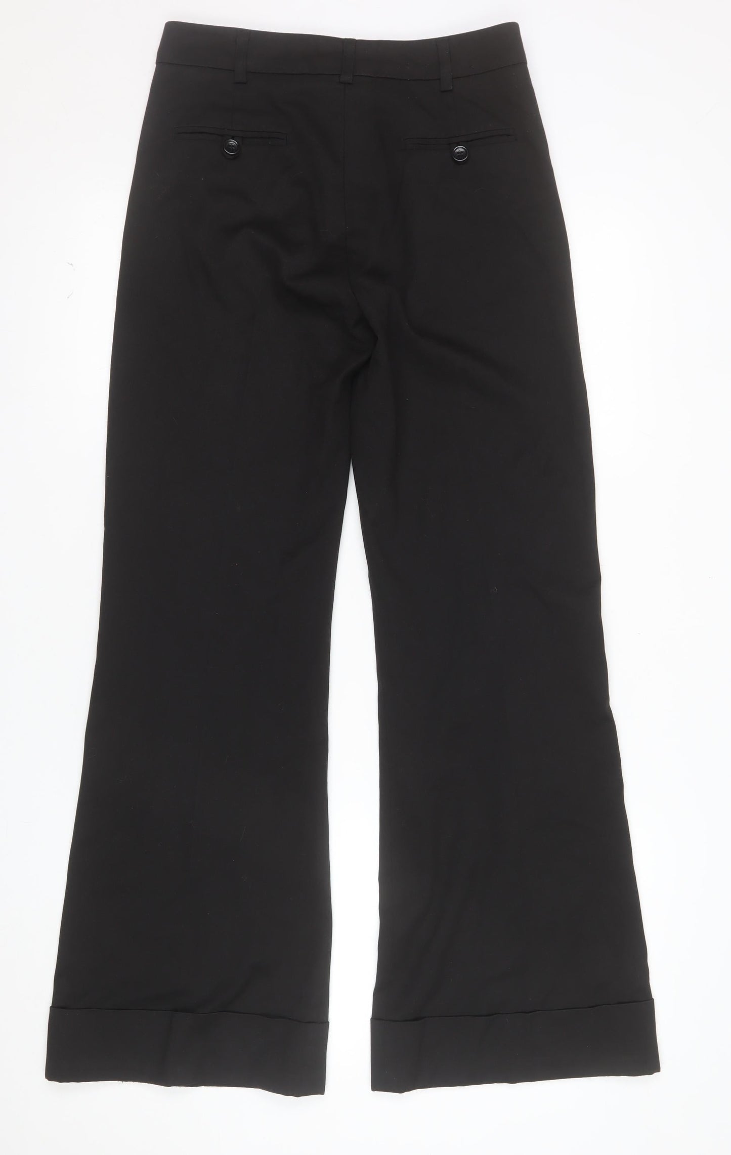 H&M Women’s Black Wide-Leg Tailored Trousers Size 6 Regular Fit