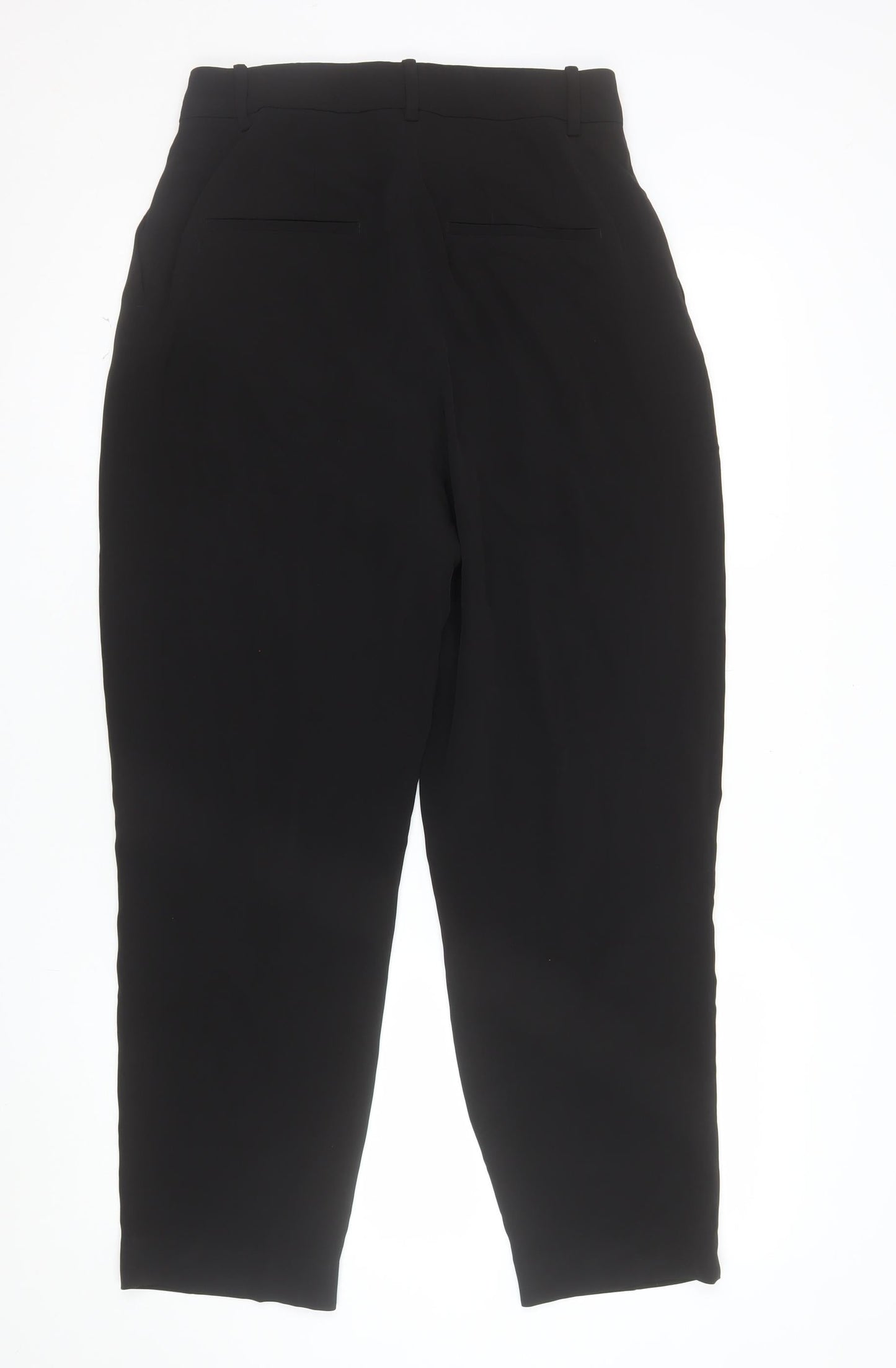 H&M Women's Black Stretch Crepe Straight Leg Trousers Size 12
