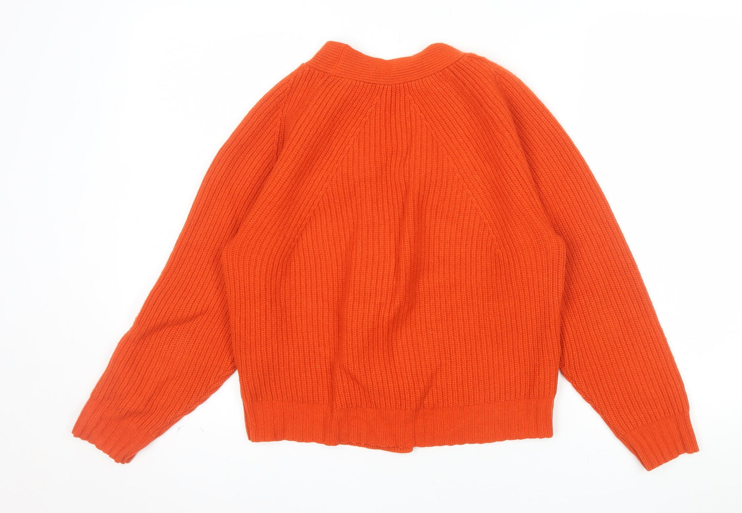Martina Ferri Women's Orange Wool Cashmere Cardigan M