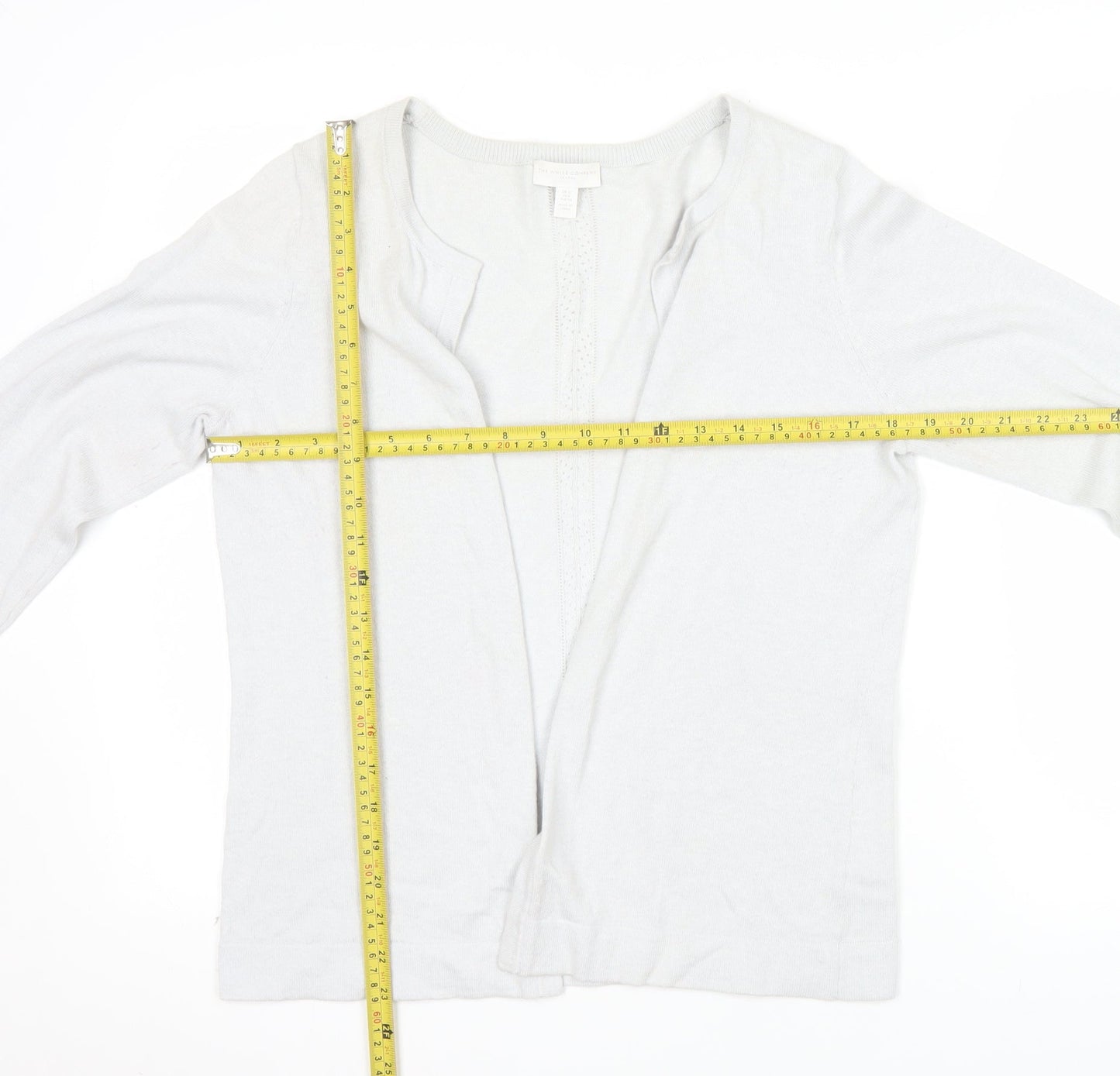 The White Company Women’s White Cotton Wool Cardigan Size 12