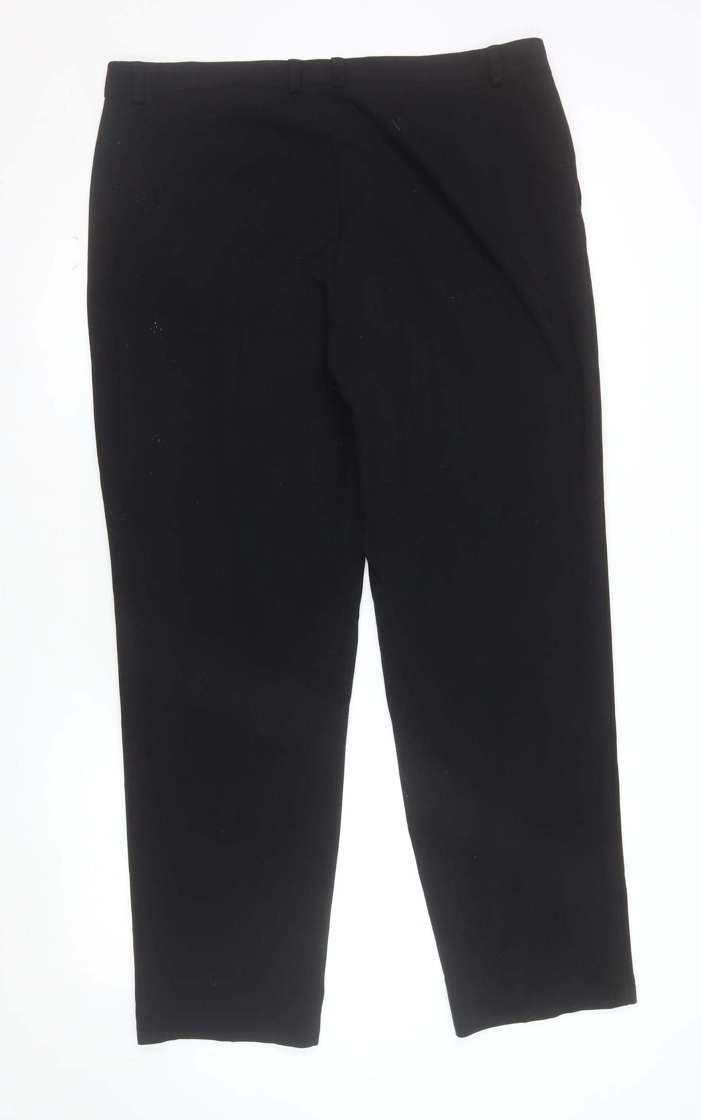 Marks and Spencer Women's Black Size 16 Regular Stretch Trousers
