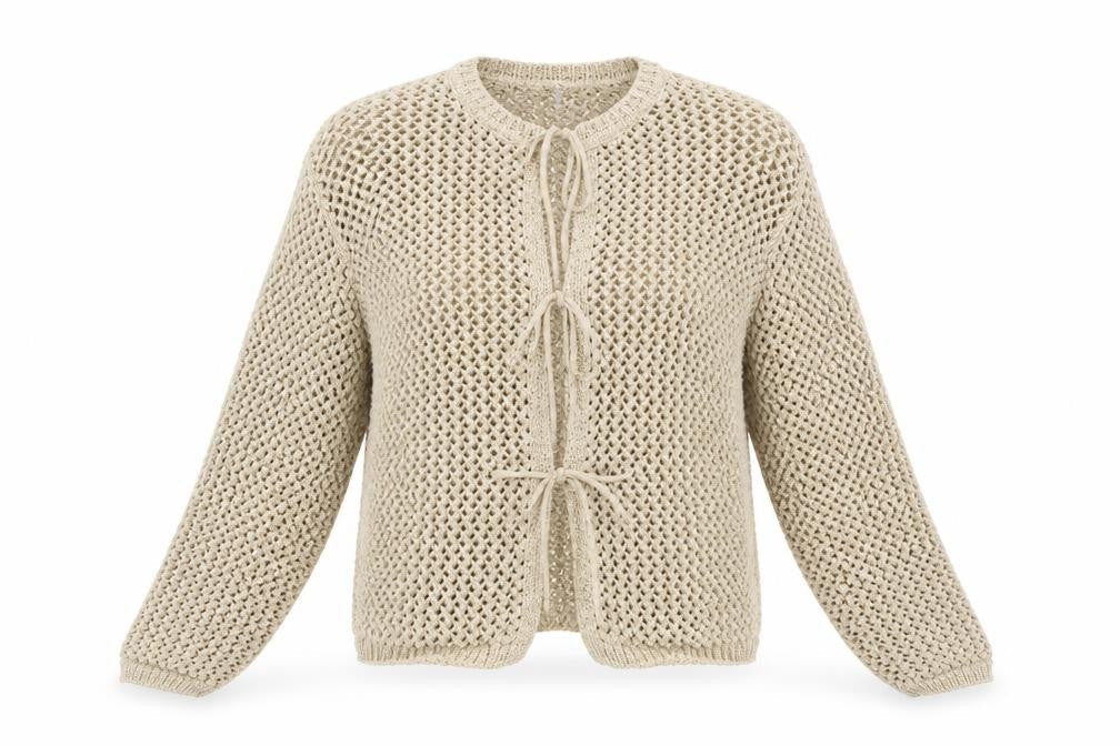 Marks and Spencer Women Beige Open Knit Cardigan Size S