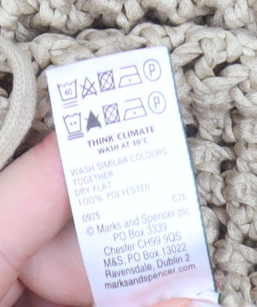 Marks and Spencer Women Beige Open Knit Cardigan Size S