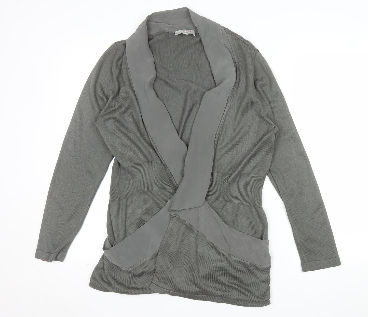 Marks and Spencer Per Una Women Grey Size 14 Open Cardigan