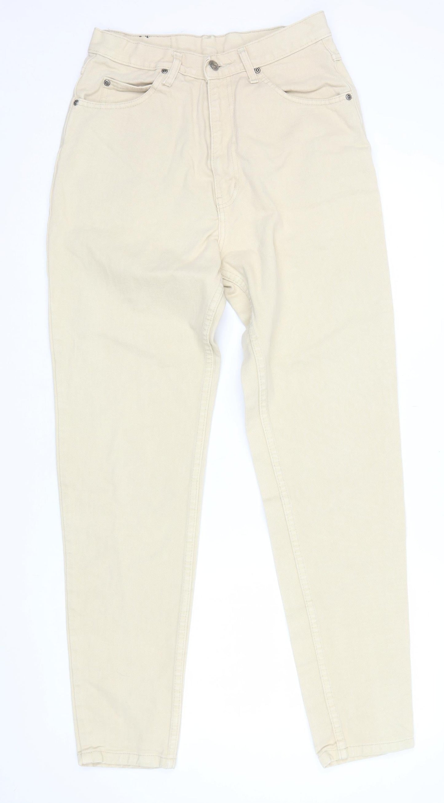 The Trader Jeans Company Women’s Beige Straight Leg Cotton Jeans Size 14
