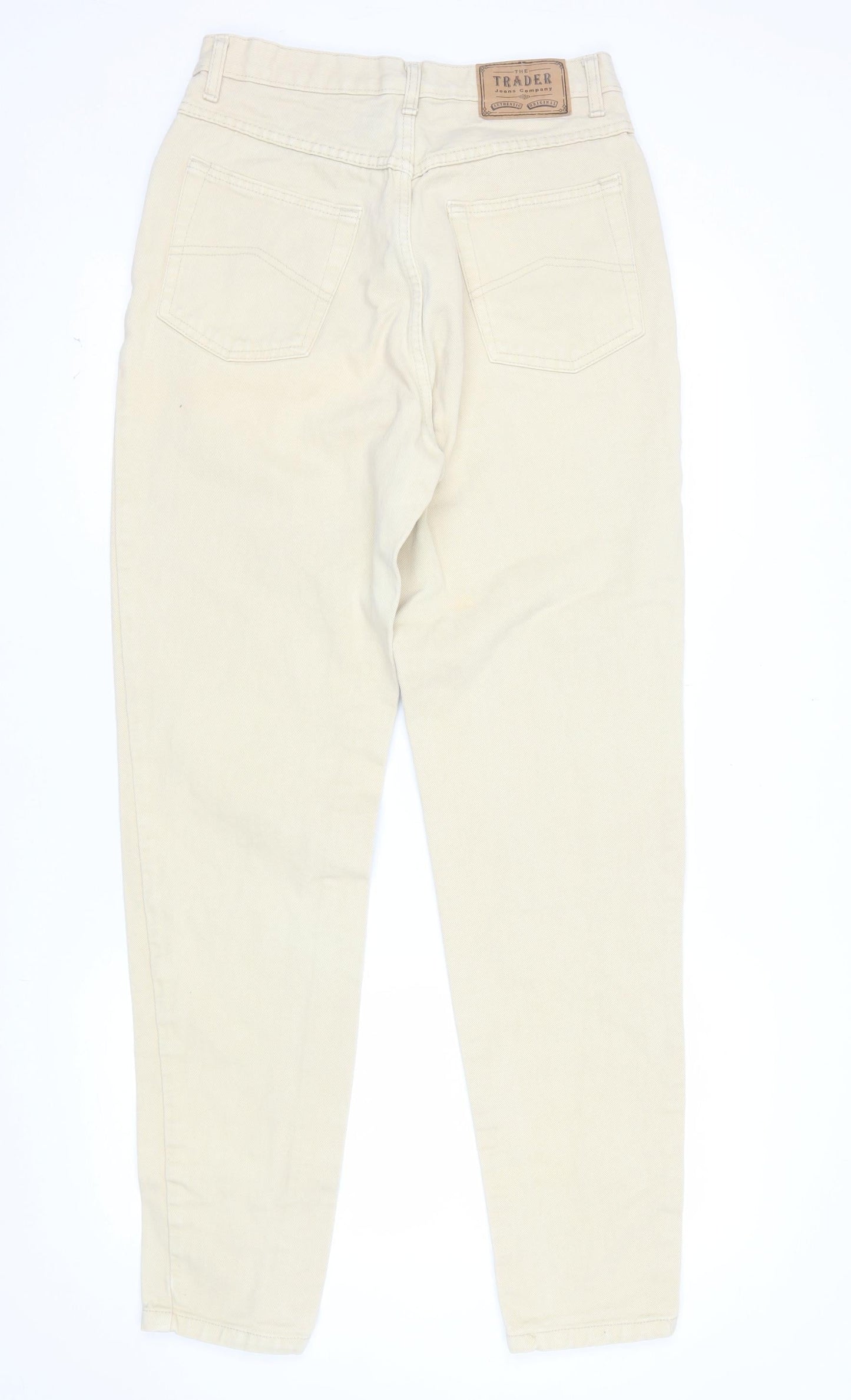 The Trader Jeans Company Women’s Beige Straight Leg Cotton Jeans Size 14