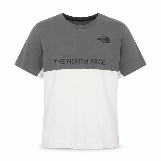 The North Face Boys Grey and White Colourblock XL T-Shirt Short Sleeve Casual