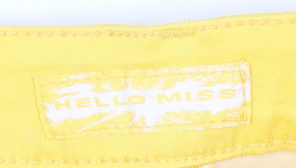 Hello Miss Womens Yellow Skinny Jeans S Slim Fit Stretch Denim