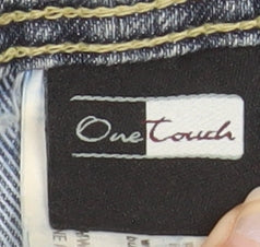 One Touch Women’s Blue Straight Leg Mid Rise Jeans Size 18