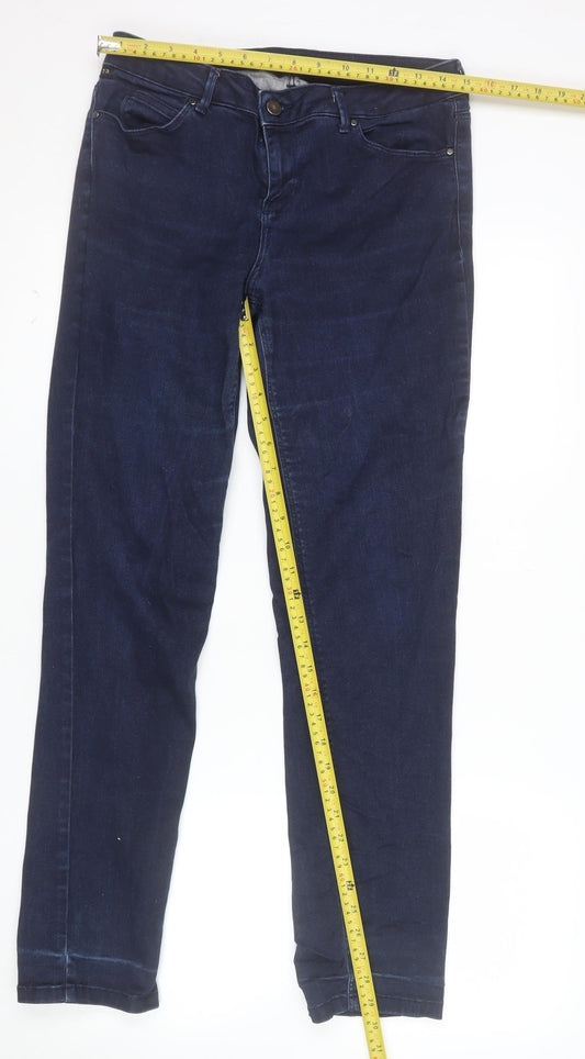 BLUE 73 Women's Blue Skinny Jeans Size 14 Regular Stretch Denim