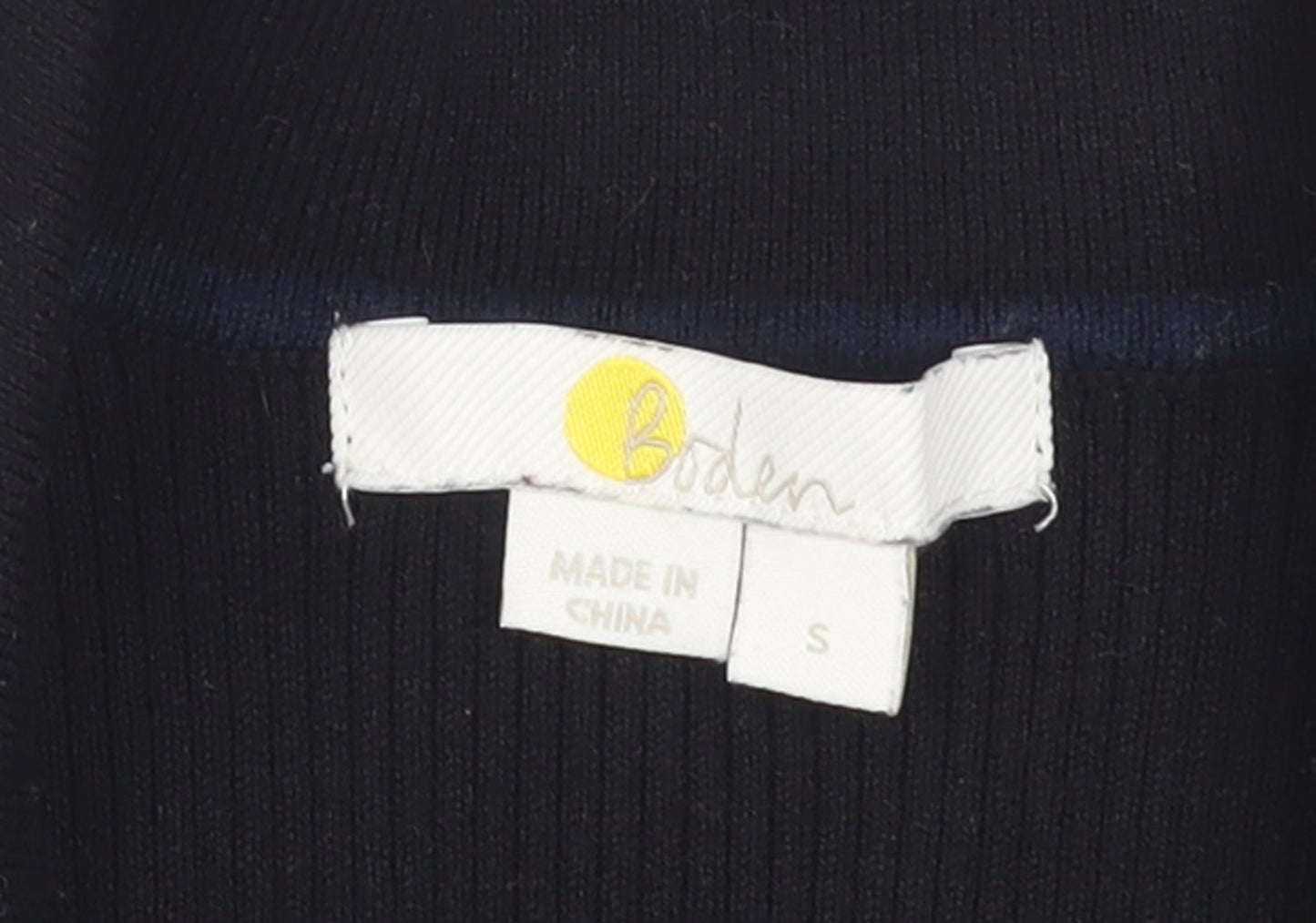 Boden Women's Black Button-Up Knit Top Size S Long Sleeve