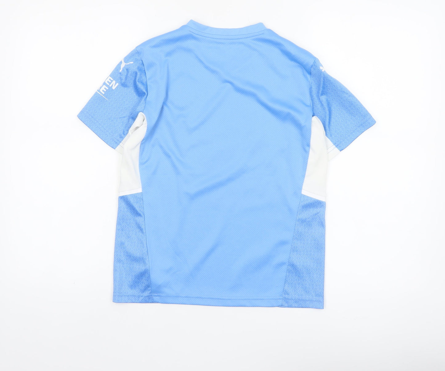 Puma Boys Blue Manchester City Football Jersey 11-12 Years Short Sleeve