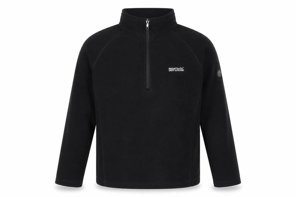 Regatta Mens Black Fleece 1/4 Zip Pullover Sweatshirt Size L