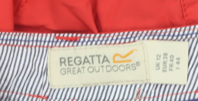 Regatta Women’s Red Chino Shorts Size 12 Cotton Lightweight Outdoor