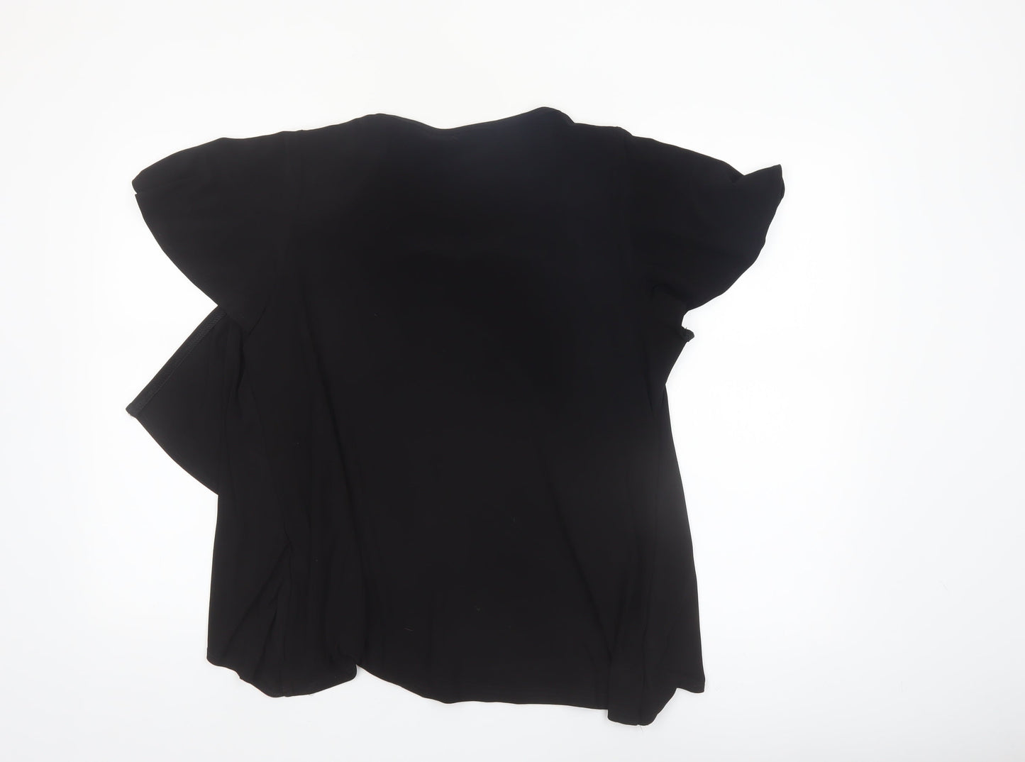 Sarah Hamilton Women's Black Geometric Tunic Blouse Size 16