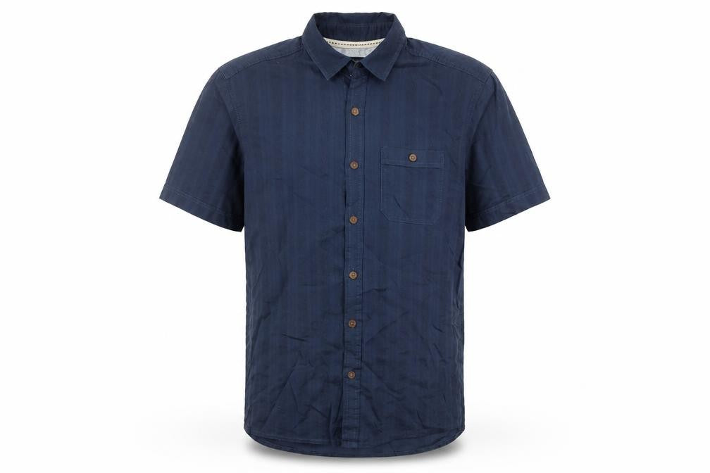 Boston Crew Men's Blue Cotton Short Sleeve Button-Up Shirt Size S