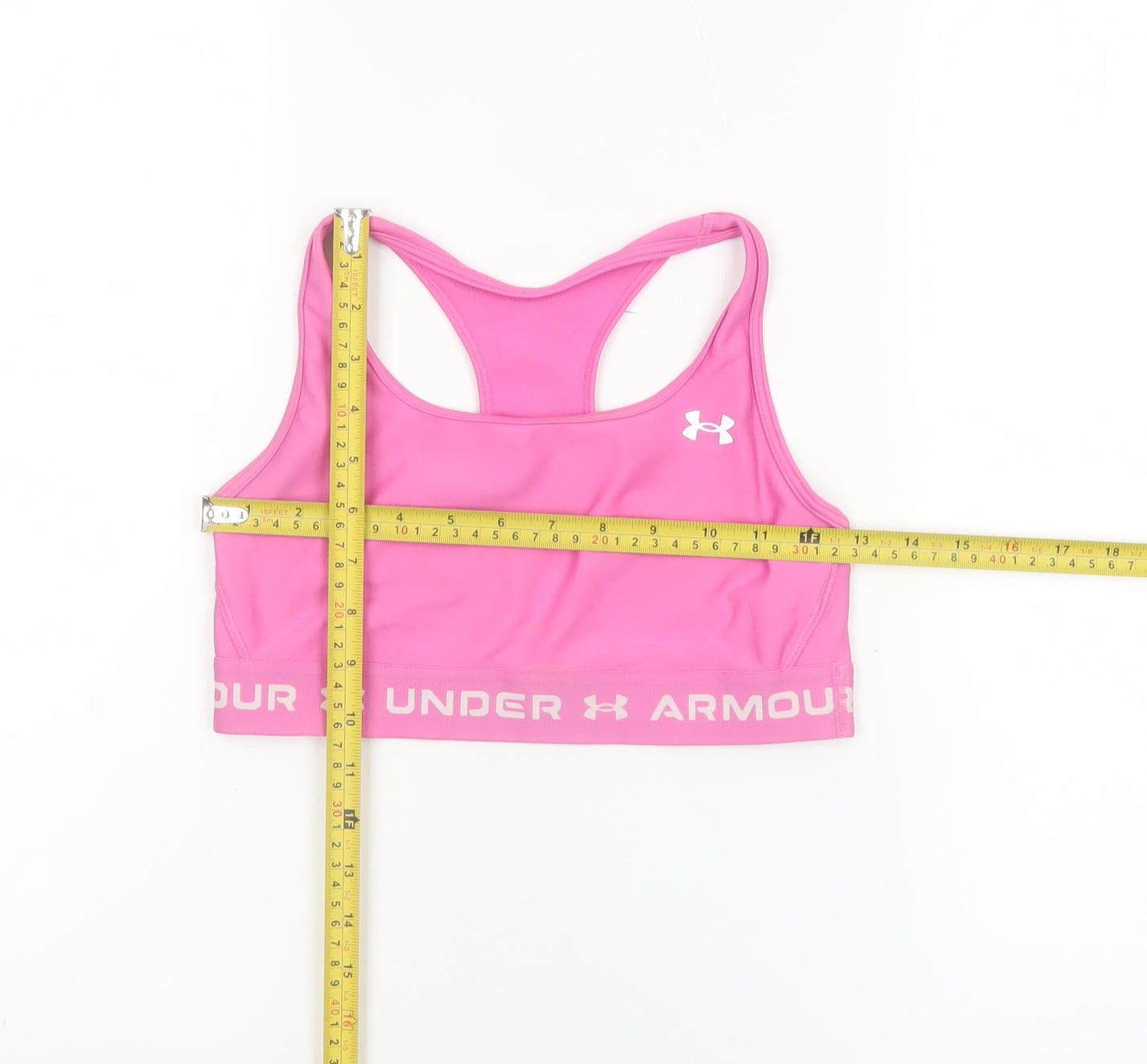 Under Armour Women's Pink Small Racerback Sports Bra - Medium Support