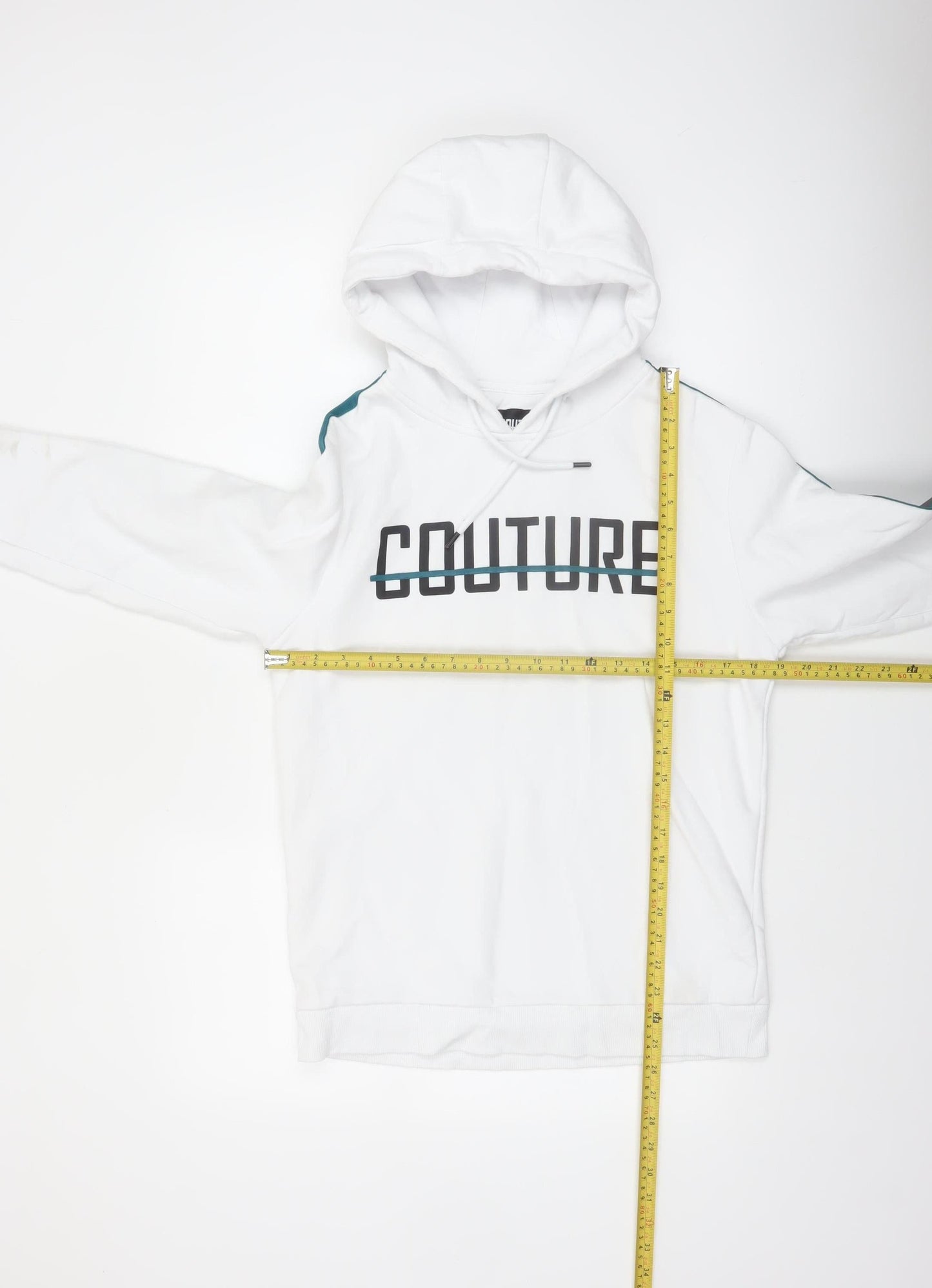 Fresh Couture Men’s White Hoodie Medium Designer Pullover
