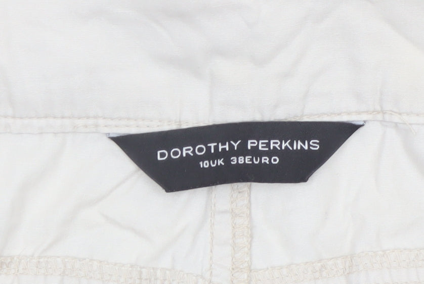 Dorothy Perkins Women's Beige Chino Shorts Size 10UK