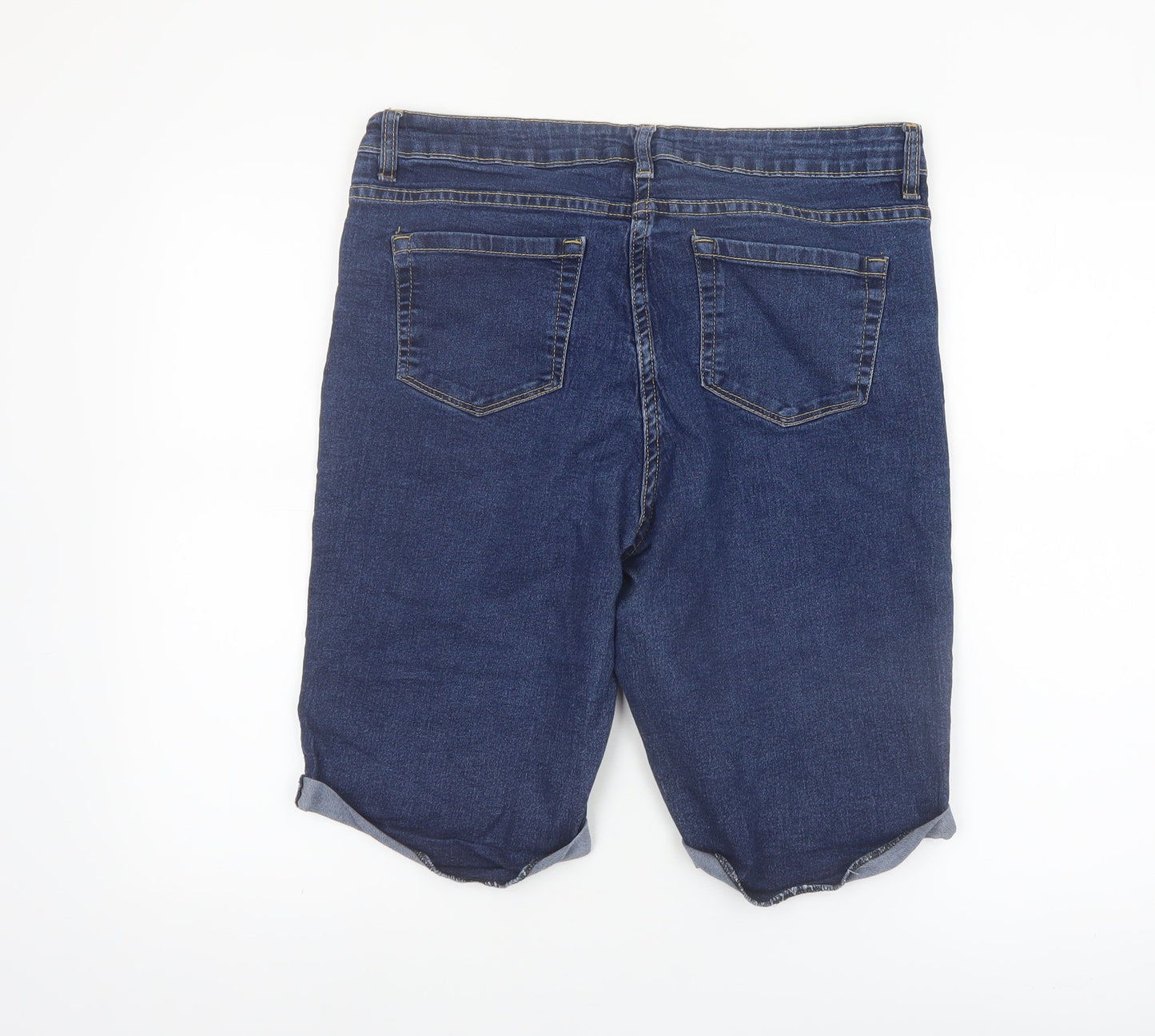 Pep&Co Women's Blue Denim Bermuda Shorts Size 14 Stretch