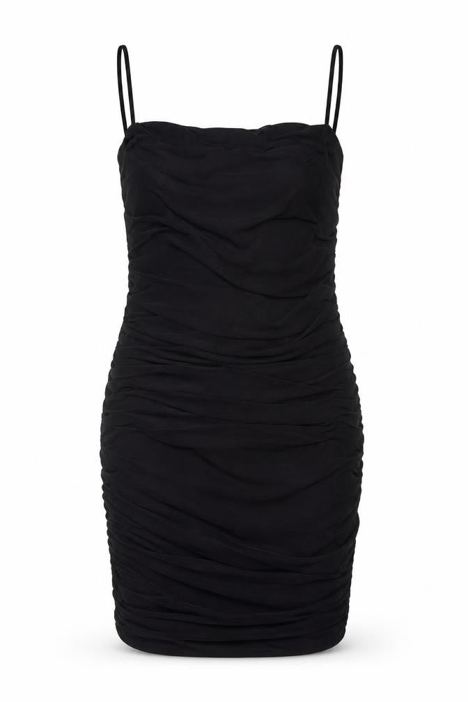 Saw It First Women's Black Size 10 Bodycon Ruched Mini Dress