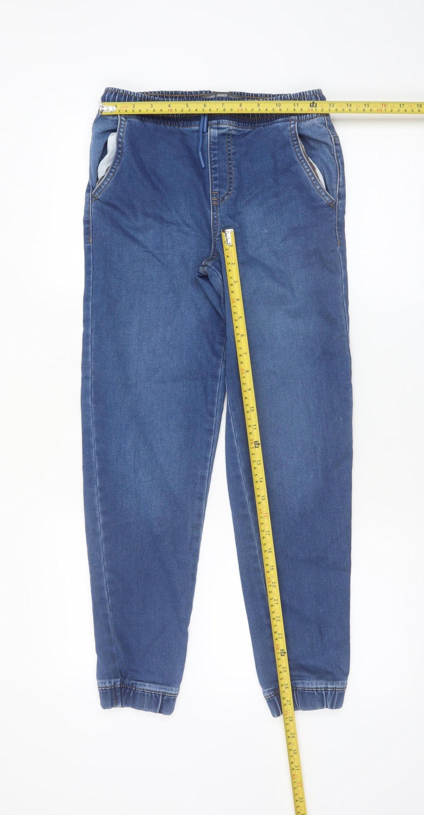 Denim Co Boys Blue Tapered Jogger Jeans 11-12 Years Regular Fit