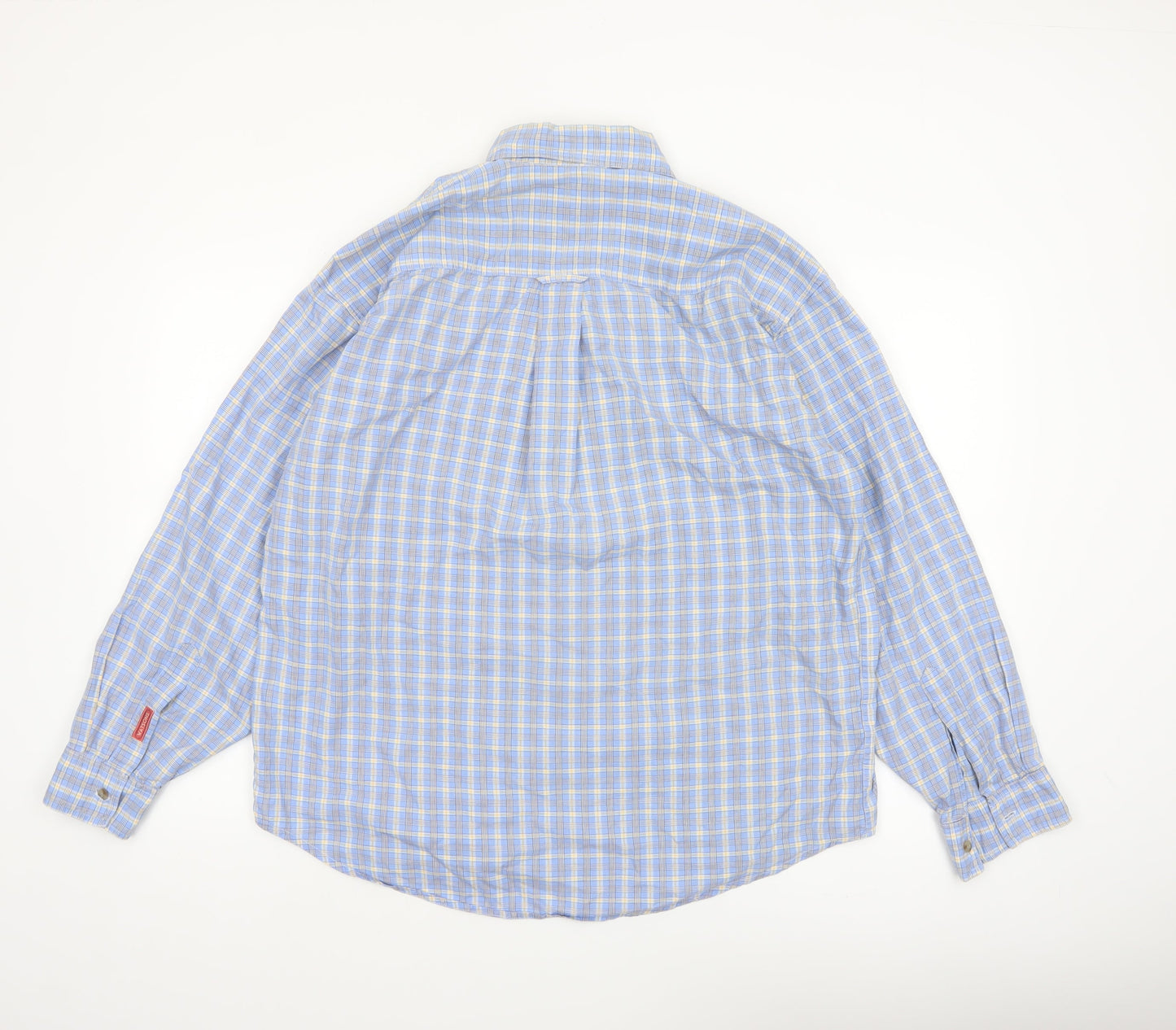 Watsons Heavies Men’s Blue Check Cotton Button-Up Shirt M