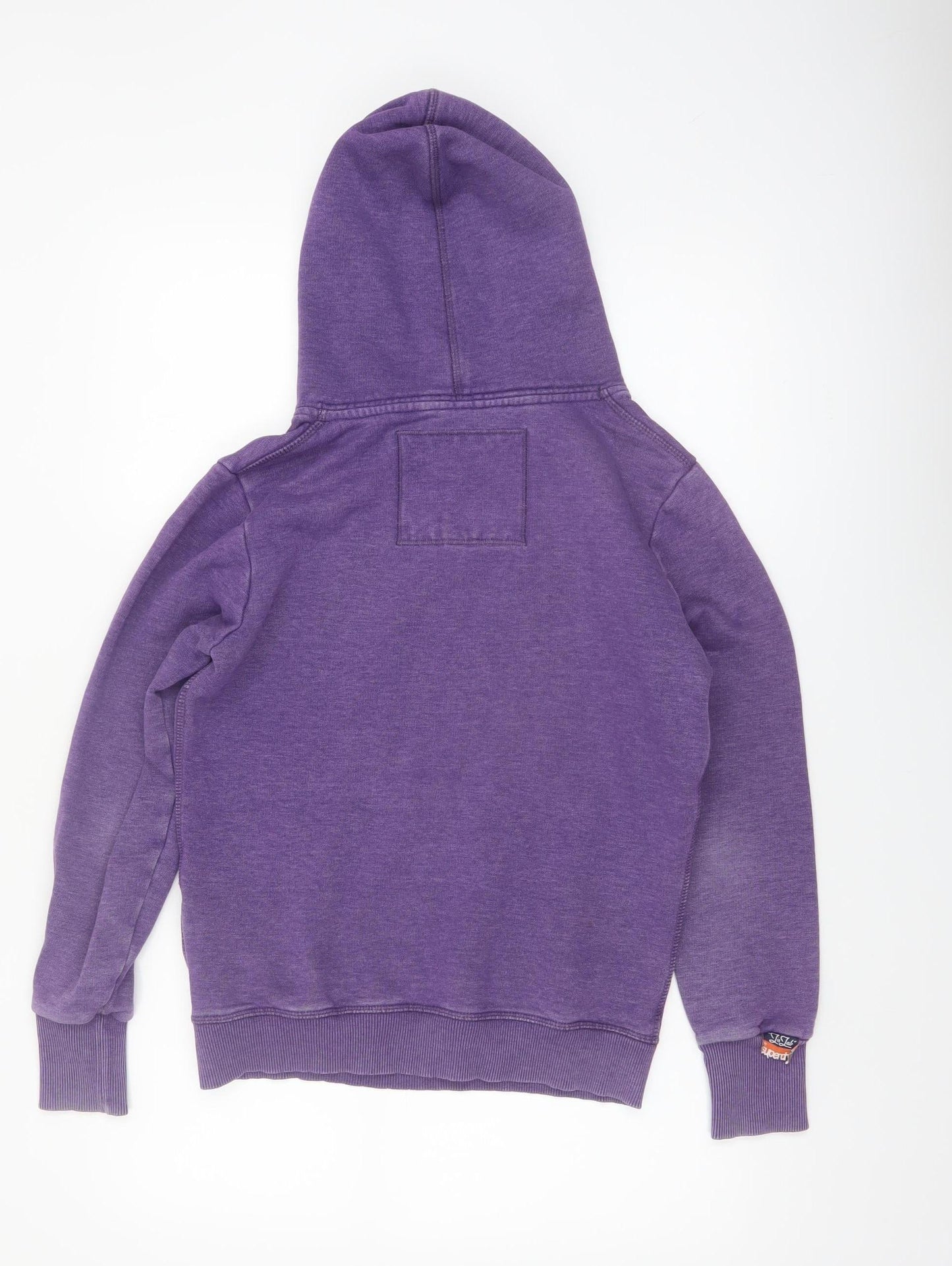 Superdry Womens Purple Pullover Hoodie Size L Graphic Print
