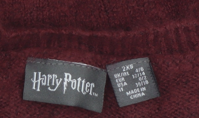 Additional view of Harry Potter Women’s Red Crew Neck jumper 2XS Knit Long Sleeve