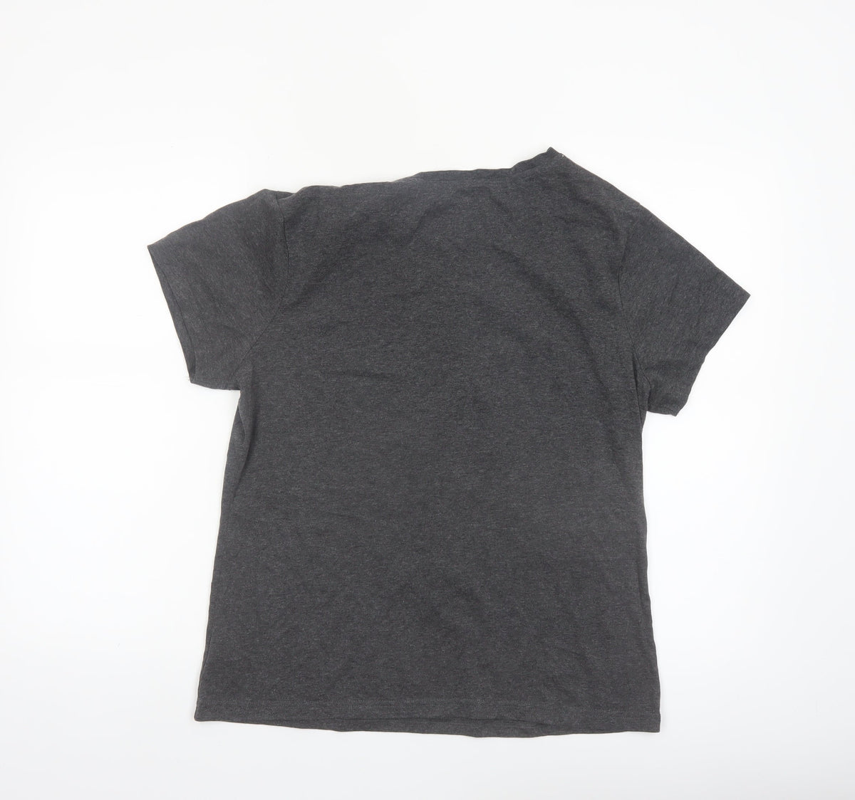 Close-up detail of Disney women’s grey mickey mouse graphic t-shirt, size M, 12-14